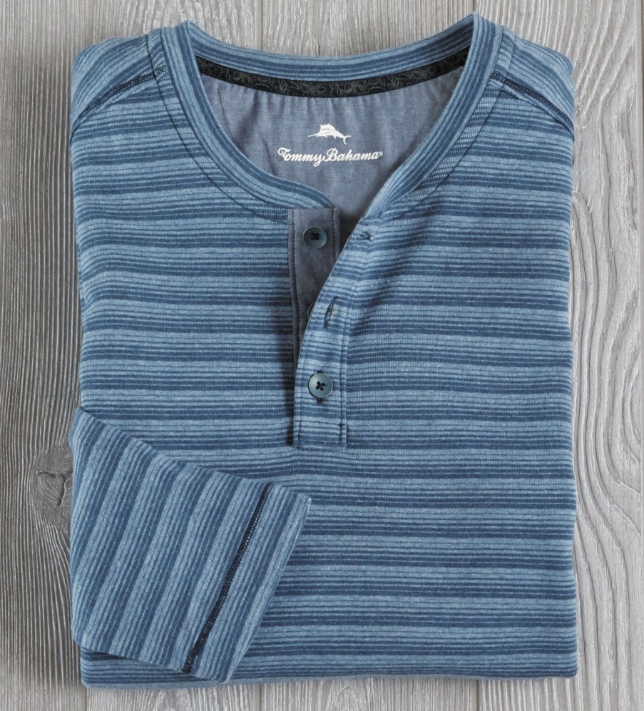 Tommy Bahama Tommy Bahama Shadow Bay Henley Navy Heather Online