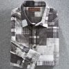 Reserve Reserve Patchwork Print Long Sleeve Sport Shirt Black New