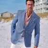 Patrick James Patrick James Linen Sport Coat Blue Clearance