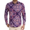 Robert Graham Robert Graham Long Sleeve Casino Royale Shirt Purple Hot