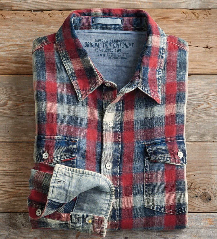 True Grit True Grit Ryder Daybreak Shirt Red/Indigo Hot