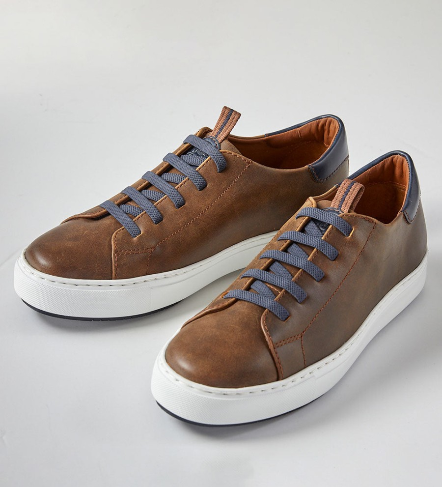 Johnston u0026 Murphy Johnston & Murphy Anson Leather Sneaker Brown New