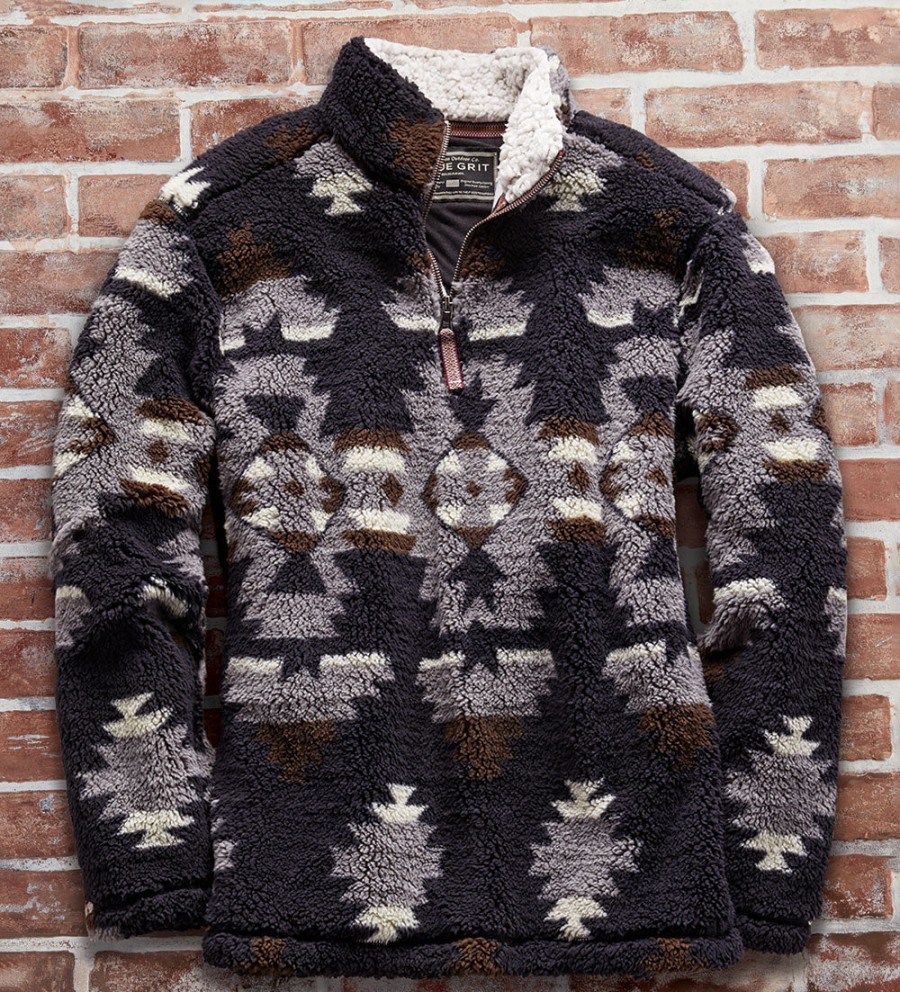 True Grit True Grit Northstar Sherpa Pullover Black Online