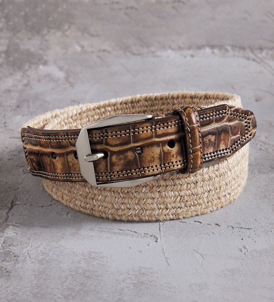 Martin Dingman Martin Dingman Brooks Braided Belt Weathered Oak Hot