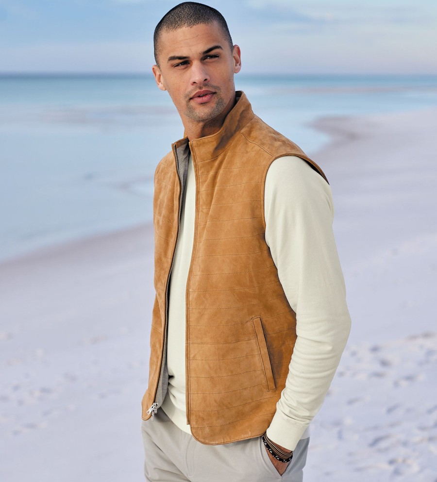 Peter Millar Peter Millar Vista Suede Vest Summer Dunes Clearance