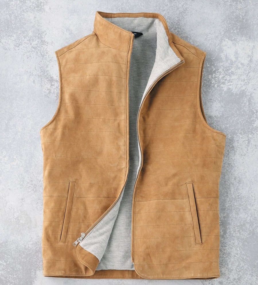 Peter Millar Peter Millar Vista Suede Vest Summer Dunes Clearance