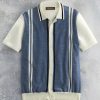 Stenstroms Stenstroms Stripe Short Sleeve Knit Blue New