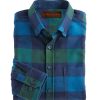 Patrick James Patrick James Check Flannel Long Sleeve Shirt Blue Online