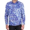 Robert Graham Robert Graham Long Sleeve Jaipore Le Shirt Blue Clearance