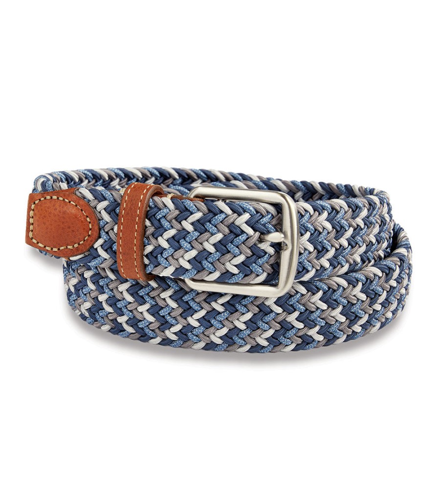 Martin Dingman Martin Dingman Newport Woven Belt Blue Multi Online