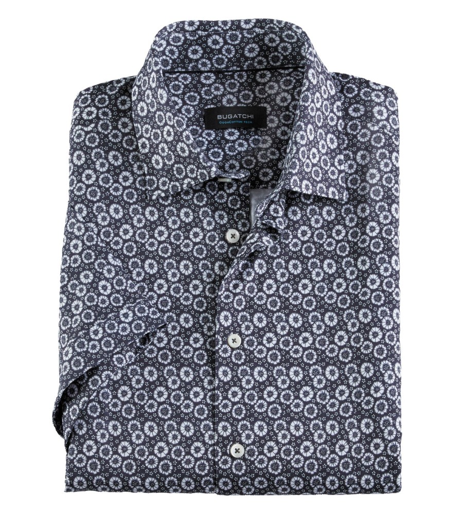 Bugatchi Bugatchi Floral Starburst Shirt Midnight Wholesale