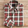 Calder Carmel Calder Carmel Long Sleeve Plaid Button Down Shirt Red/Black Clearance