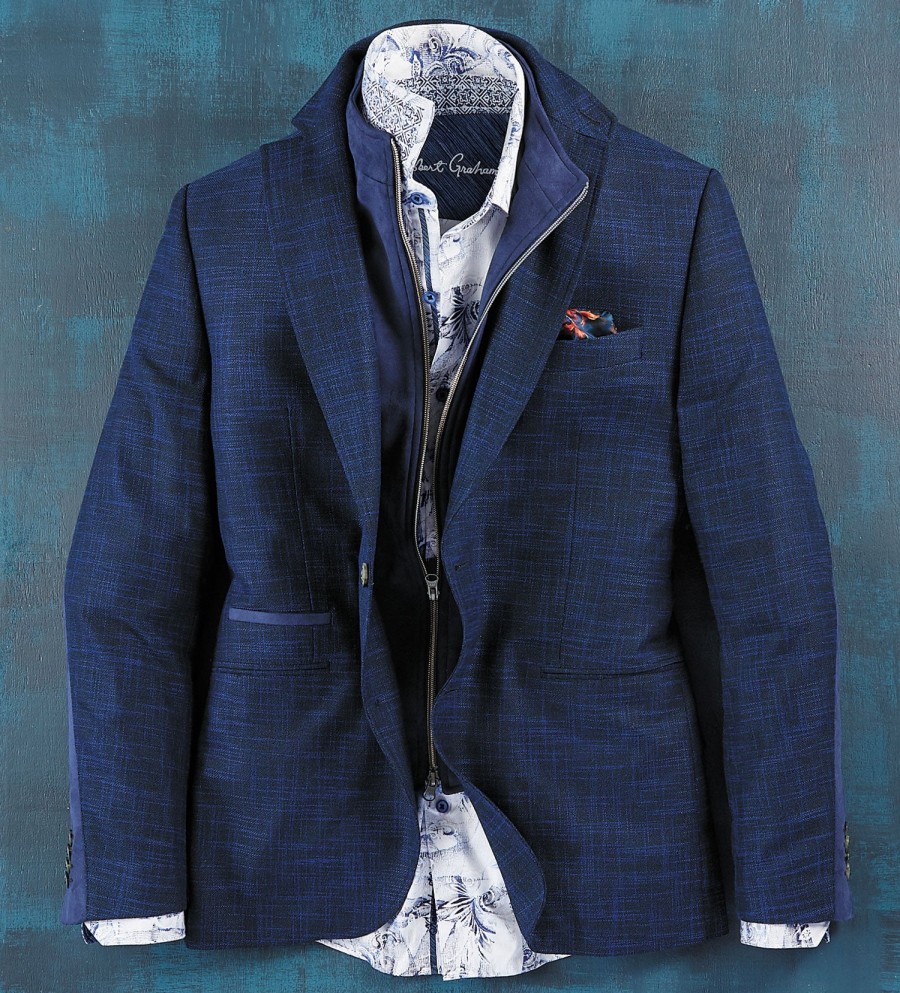 Robert Graham Robert Graham Uptown Xvii Sport Coat Navy New