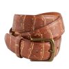 w.kleinberg W.Kleinberg Crocodile Embossed Belt Brown Wholesale