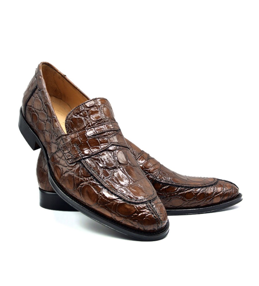 Zelli Zelli Roma Genuine Crocodile Slip-On Loafer Hot