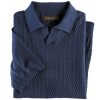 Patrick James Patrick James Zigzag Jacquard Polo Navy New