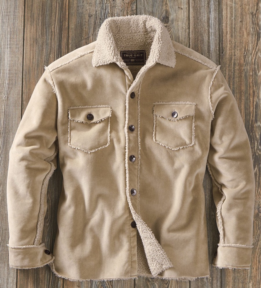 True Grit True Grit Luxe Cord Jacket Sandstone Clearance