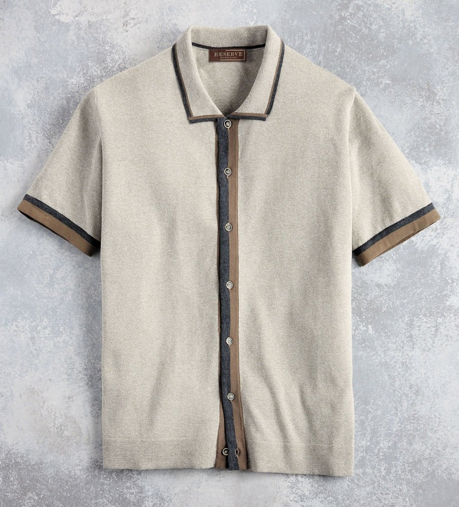 Reserve Reserve Knit Shirt Tan Clearance