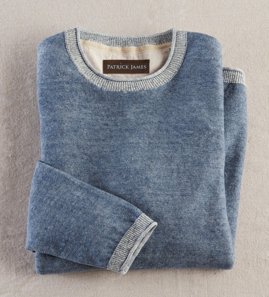 Patrick James Patrick James Crewneck Sweater Indigo New