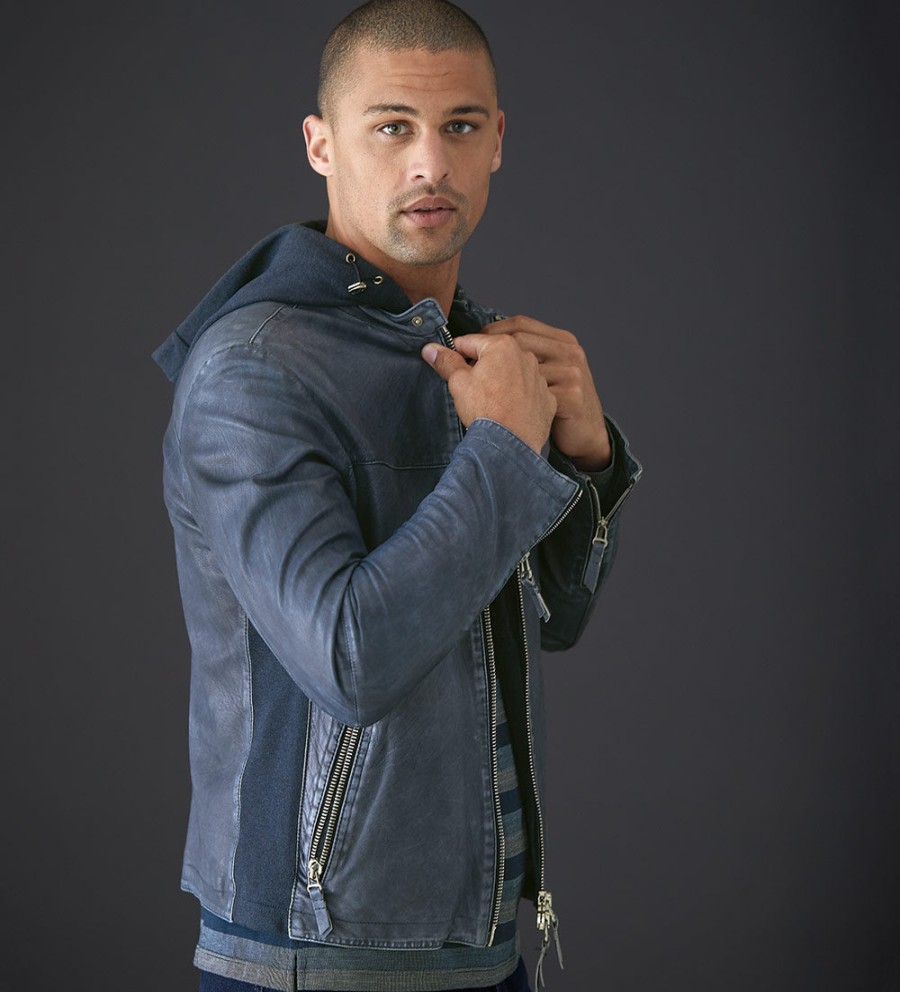 Reserve Reserve Glove Leather Jacket Blue Best