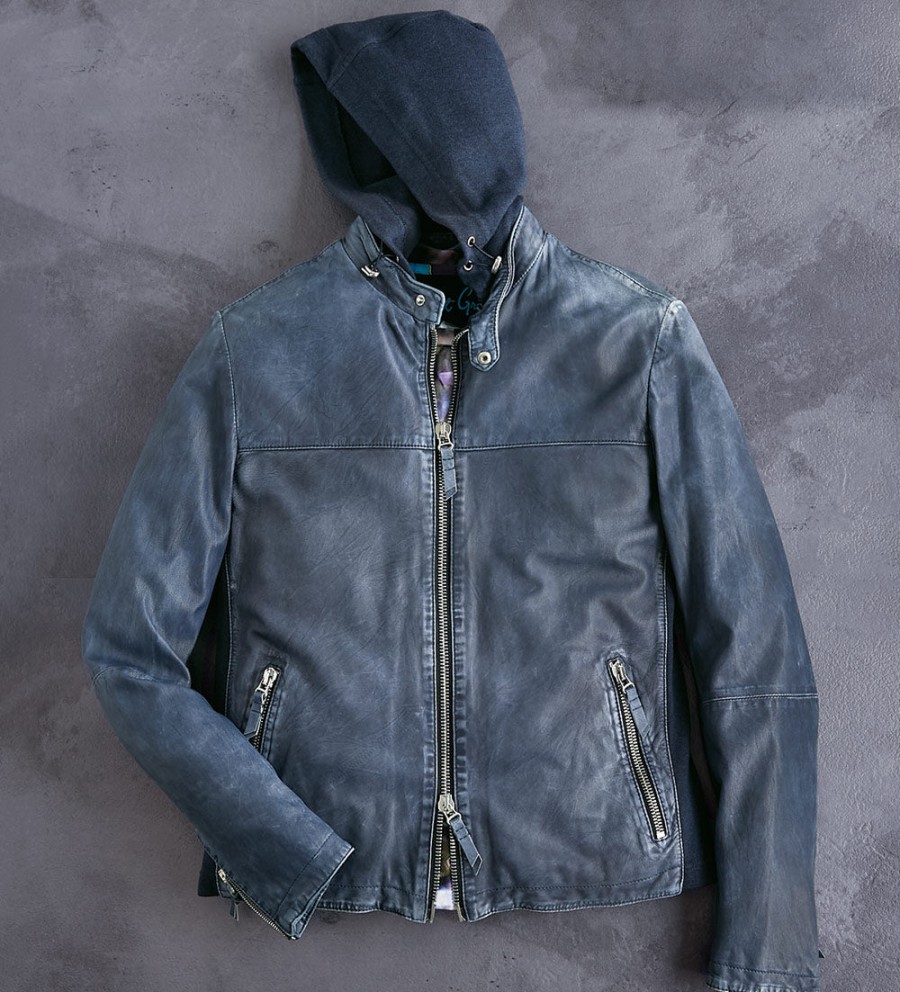 Reserve Reserve Glove Leather Jacket Blue Best