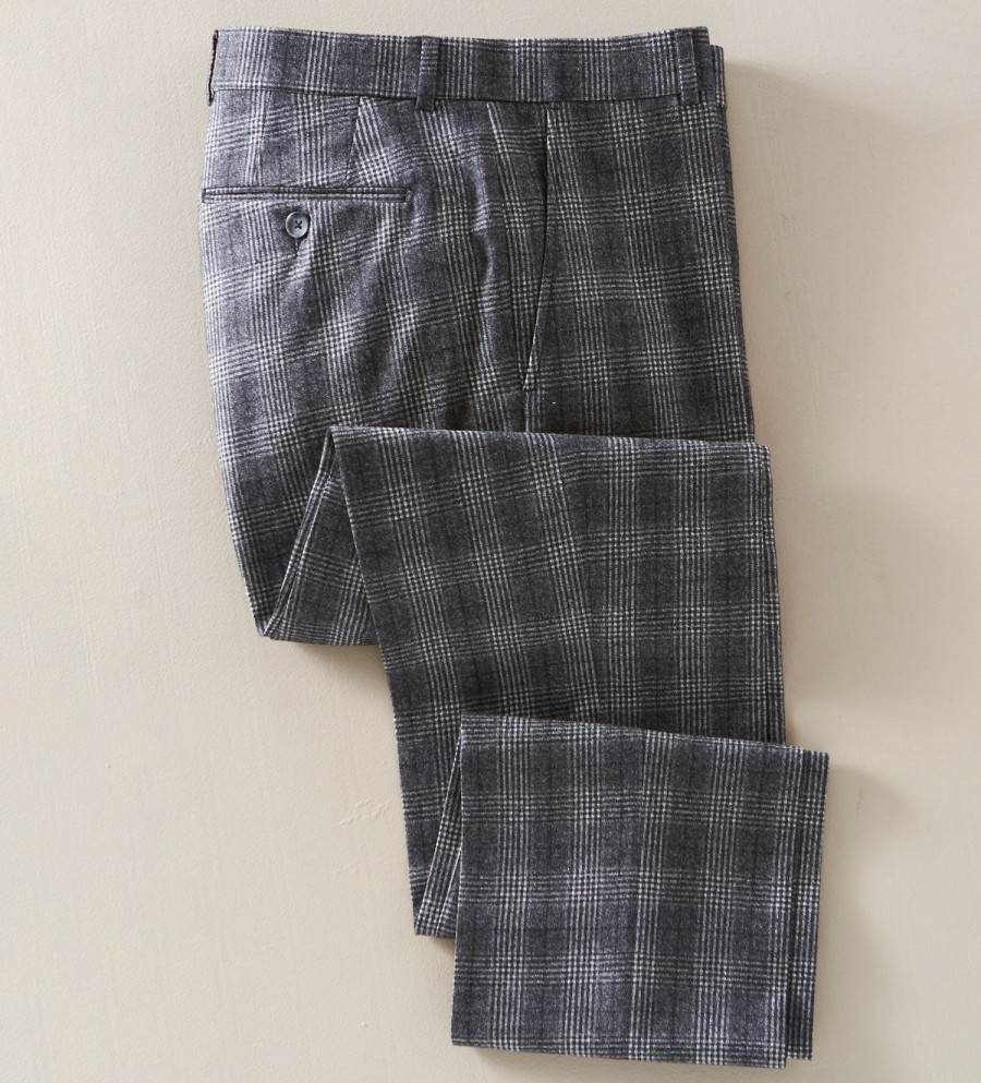 Reserve Reserve Comfort "Eze" Glen Plaid Pants Charcoal New