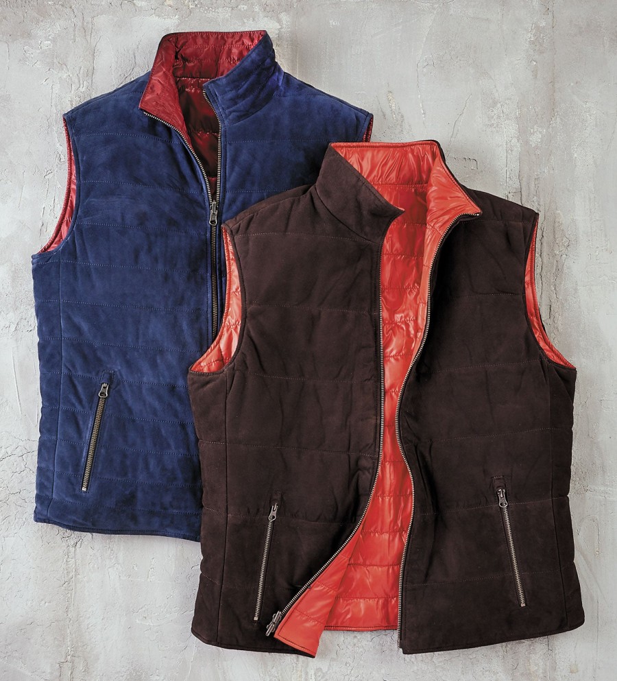 Patrick James Patrick James Reversible Suede Vest Wholesale