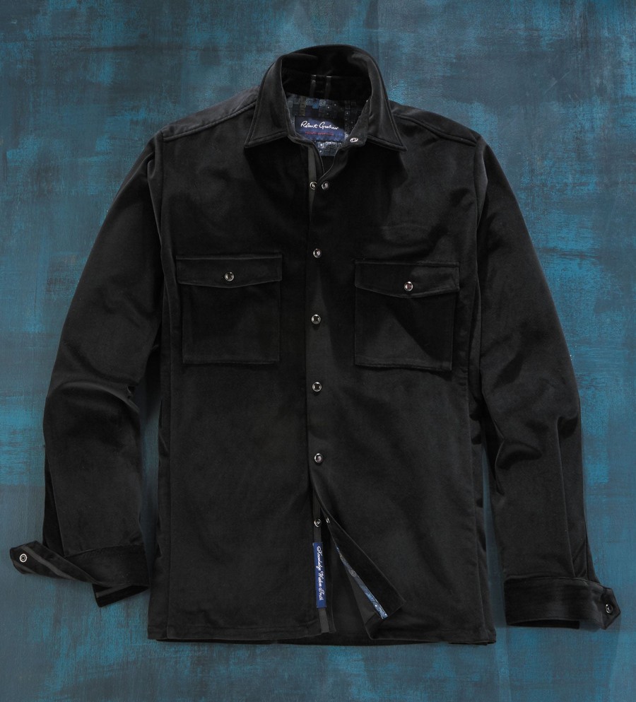 Robert Graham Robert Graham Patorino Velvet Shirt Black Online