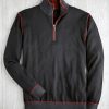 Patrick James Patrick James Quarter-Zip Sweater Black/Red Wholesale