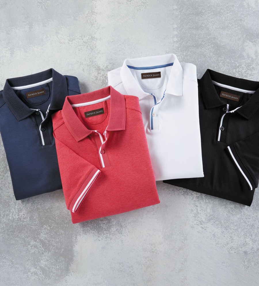 Patrick James Patrick James Aqua Cotton Polo Online