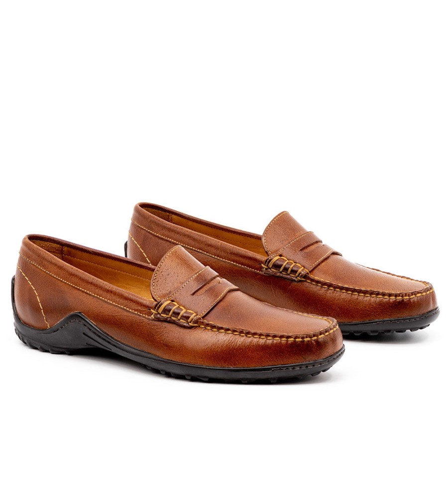 Martin Dingman Martin Dingman Bill Leather Penny Loafer Wholesale