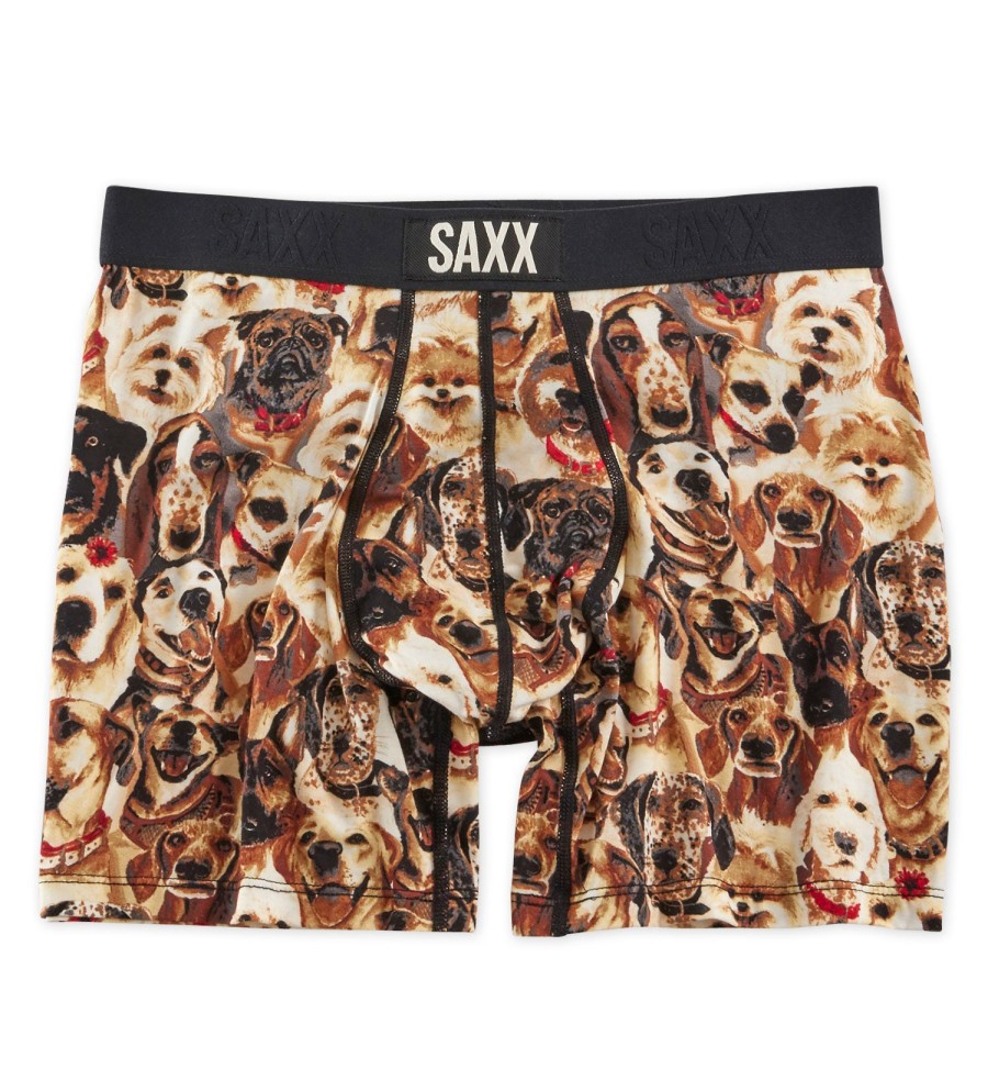 SAXX Saxx Vibe Dogs Boxer Briefs Black New