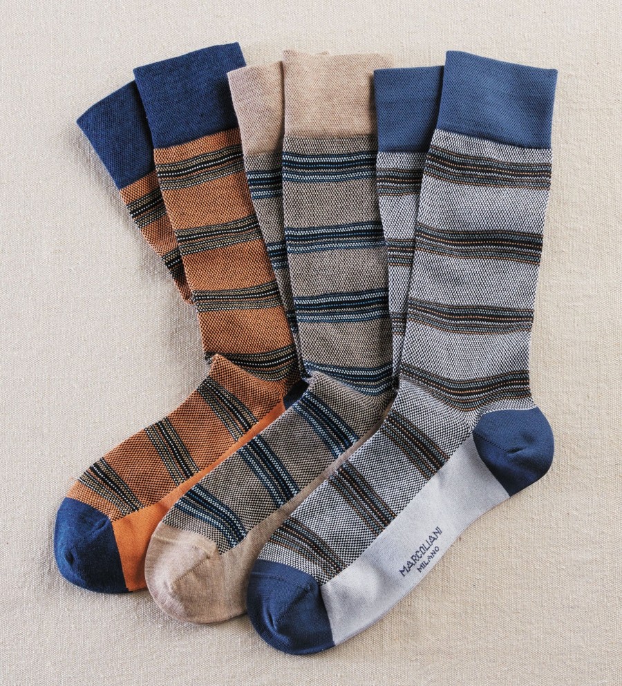 Marcoliani Marcoliani Pique Stripe Socks Hot