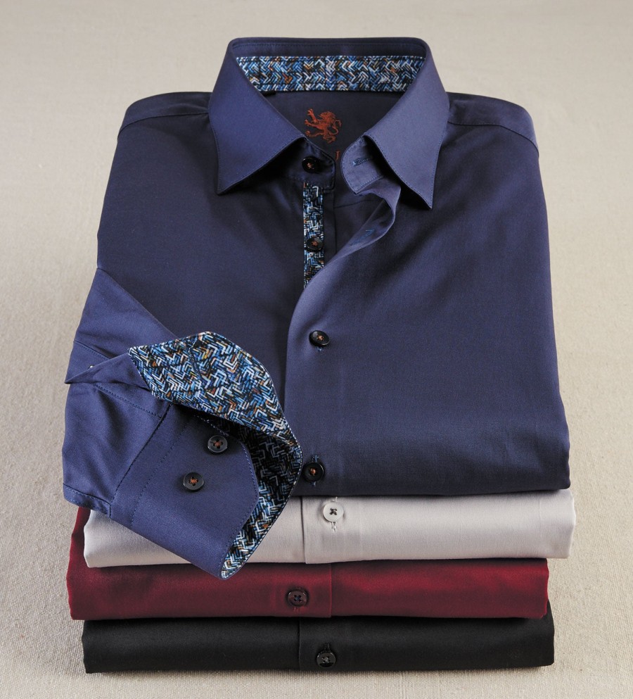 Patrick James Patrick James Solid Sateen Shirt Wholesale