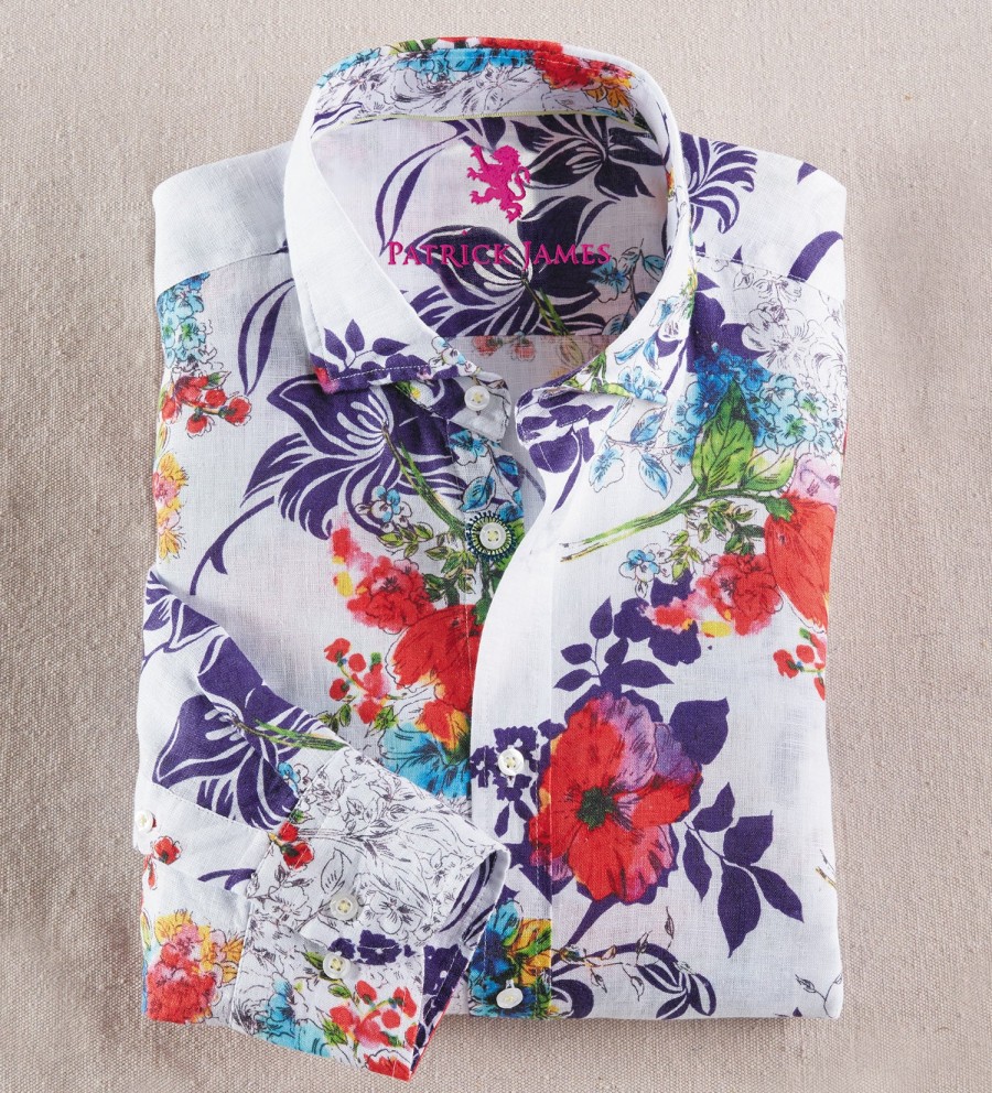 Patrick James Patrick James Floral Linen Shirt Multi Best