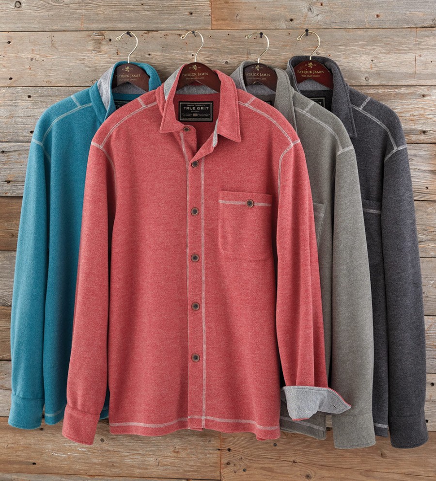 True Grit True Grit Melange Fleece Big Shirt Wholesale