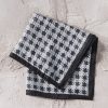 Patrick James Patrick James Houndstooth Pocket Square Black Grey Hot