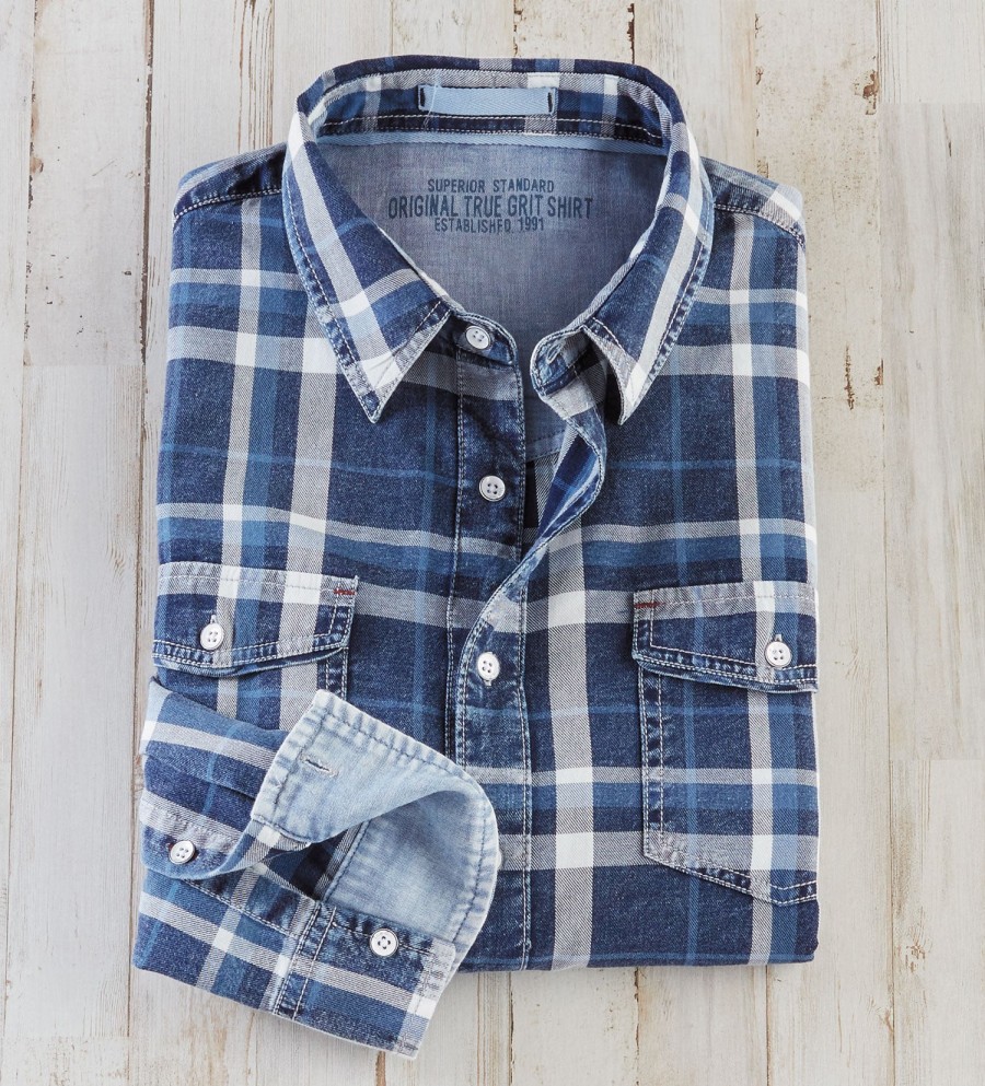 True Grit True Grit Sawyer Plaid Shirt Indigo Best