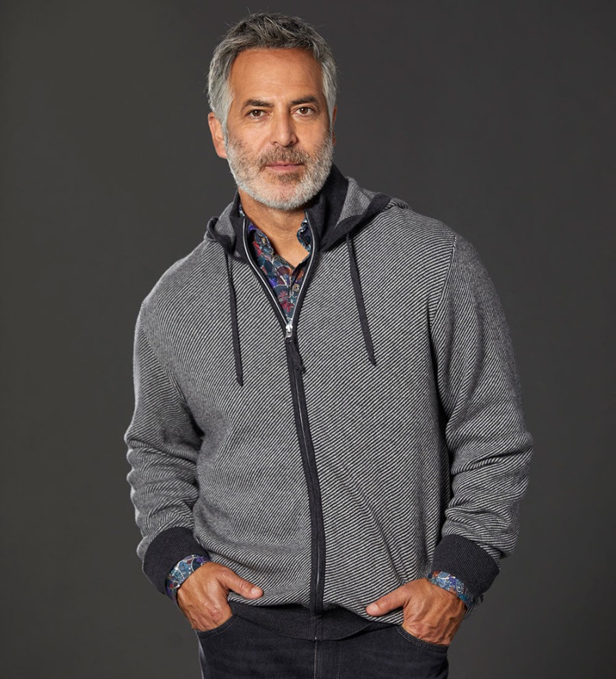 Robert Graham Robert Graham Onyx Full-Zip Hoodie Light Grey Online