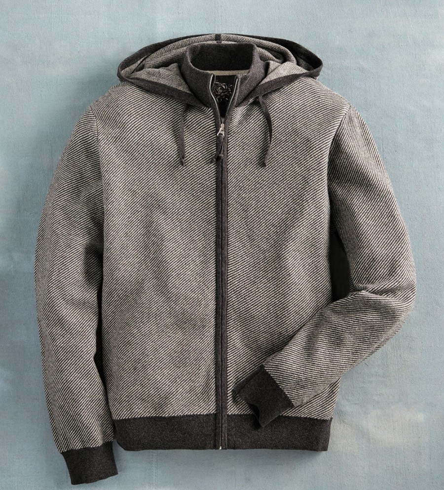 Robert Graham Robert Graham Onyx Full-Zip Hoodie Light Grey Online