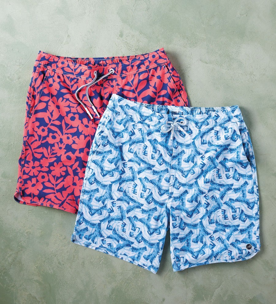 Johnnie-O Johnnie-O Barbuda Swim Trunks Malibu Red New