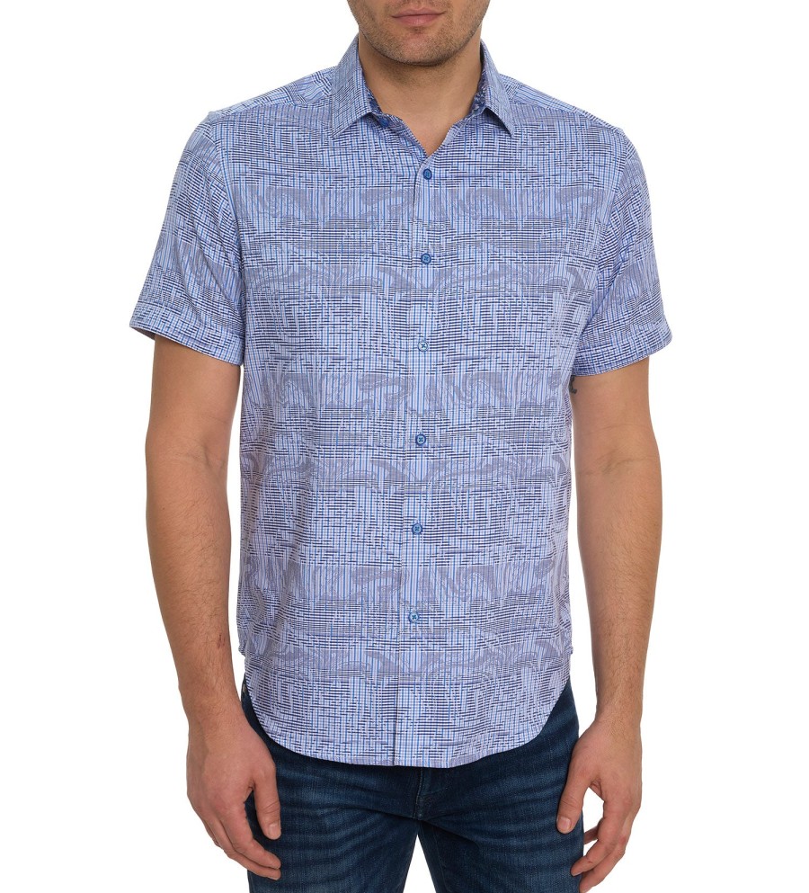 Robert Graham Robert Graham Short Sleeve Rum Swizzle Woven Shirt Sapphire Online