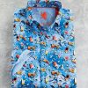 Patrick James Patrick James Drinks Short Sleeve Sport Shirt Blue Best