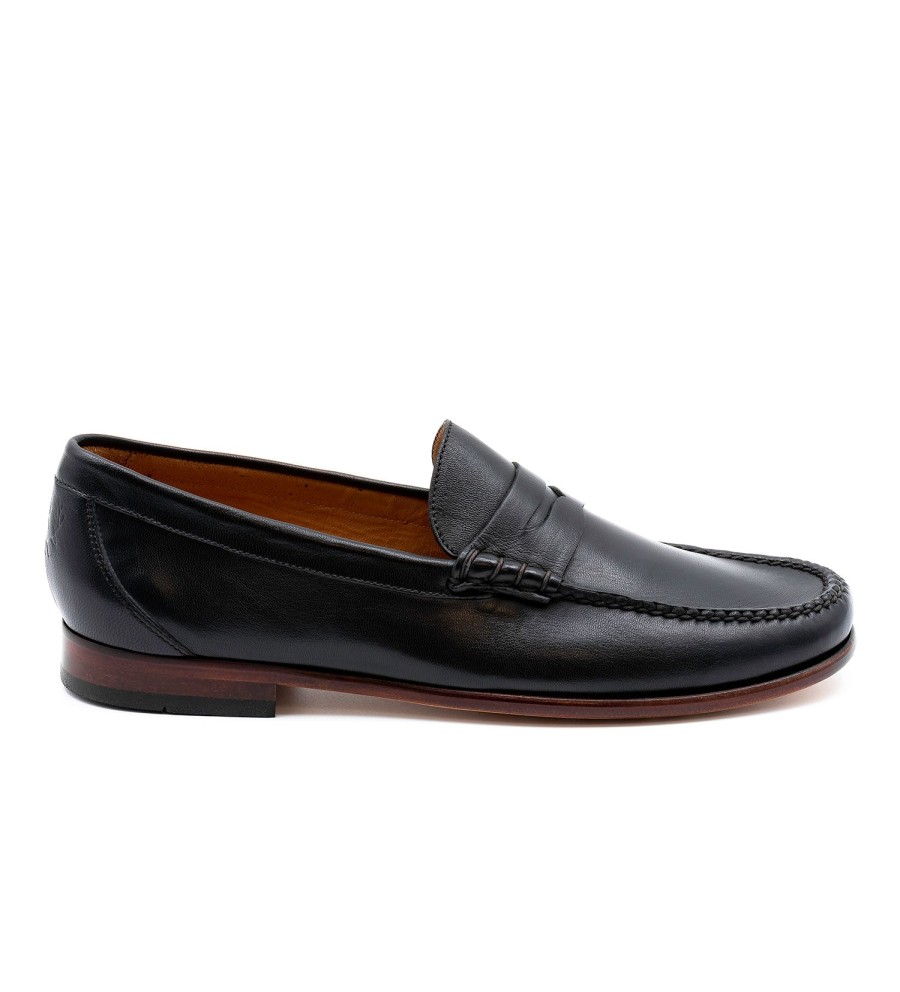 Martin Dingman Martin Dingman Maxwell Penny Loafer Black Clearance