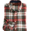 Patrick James Patrick James Plaid Flannel Long Sleeve Sport Shirt Red Wholesale