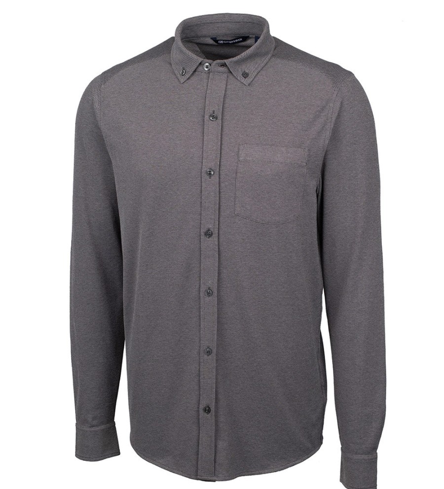 Cutter u0026 Buck Cutter & Buck Reach Long Sleeve Oxford Sport Shirt Hot