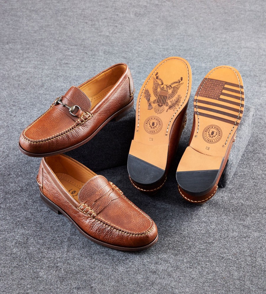 Martin Dingman Martin Dingman All American Penny Loafers Oak Wholesale