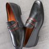 Magnanni Magnanni Leather Loafers Black Mid Brown Clearance