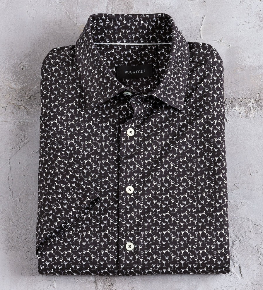 Bugatchi Bugatchi Martinis Shirt Black Clearance