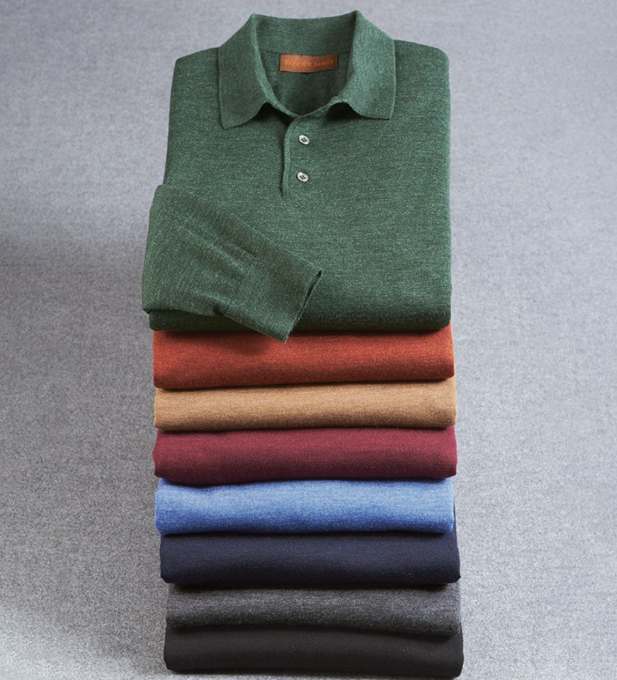 Patrick James Patrick James Merino Wool Polo Sweater Online